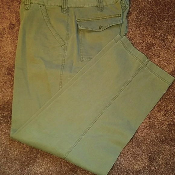 Mens Olive Color Denim Pants 38X34 - Picture 2 of 8